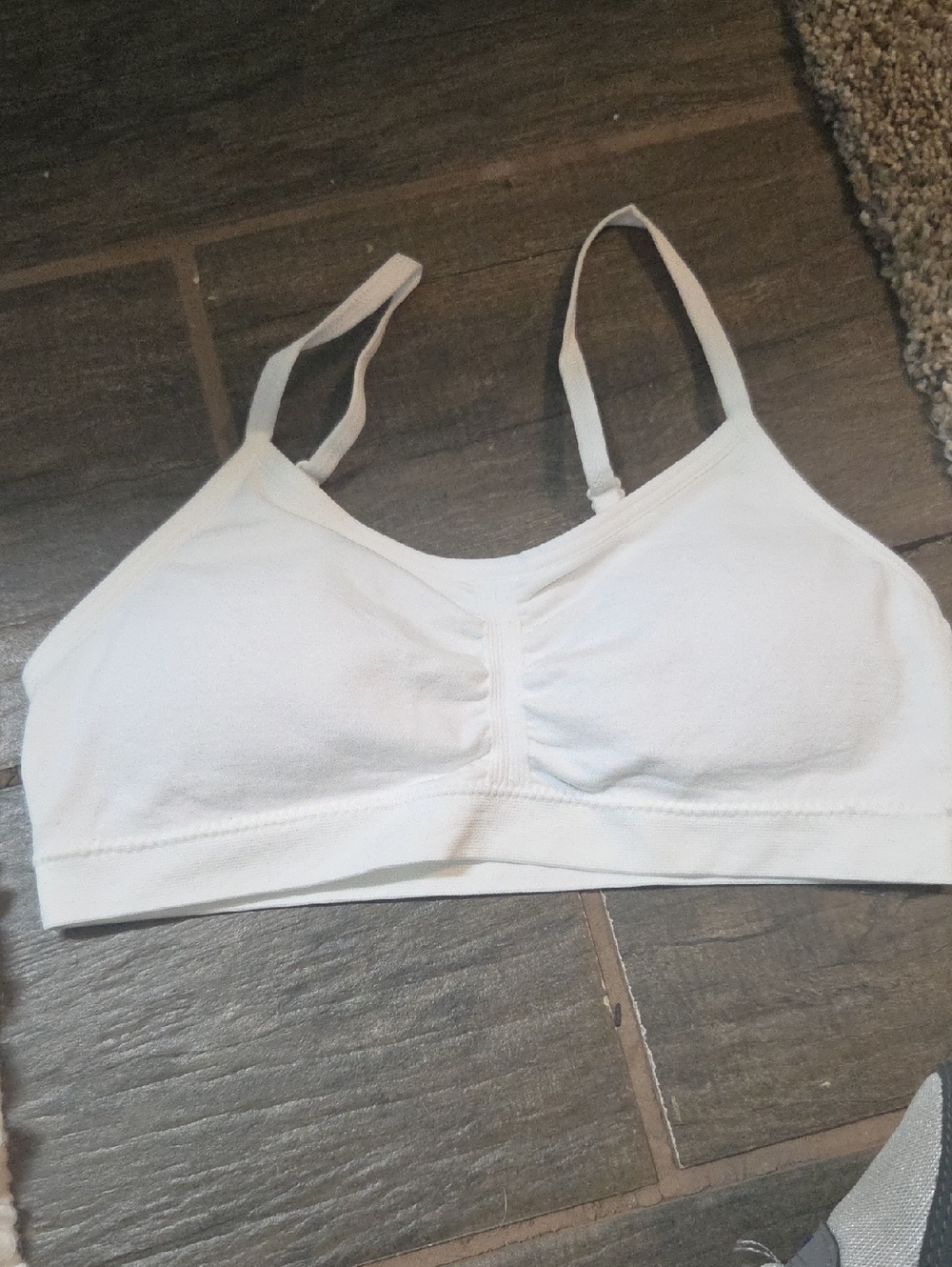Maidenform White Cotton Stretch Bralette for Kids